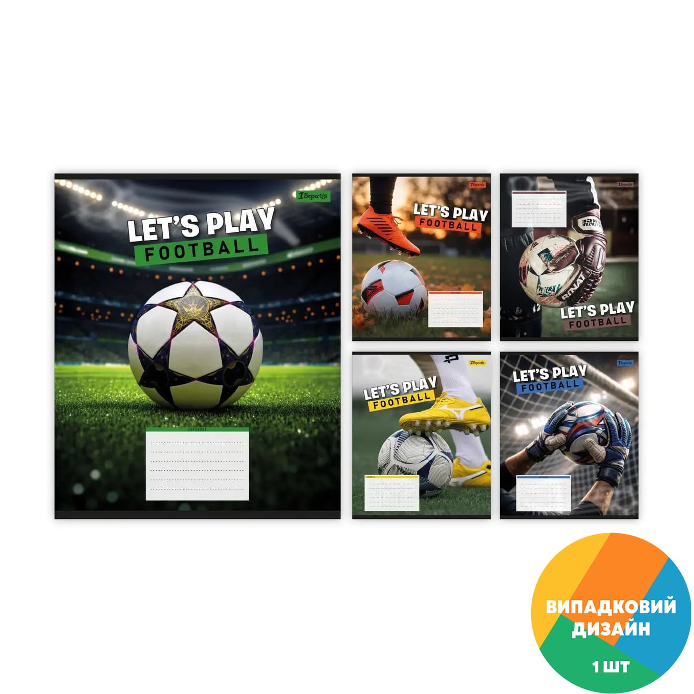 Зошит 1 Вересня Let's Play Football, А5, в клітинку, 36 аркушів (768754)